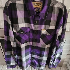 DIXXON Checkered Shirt in Purple and Black